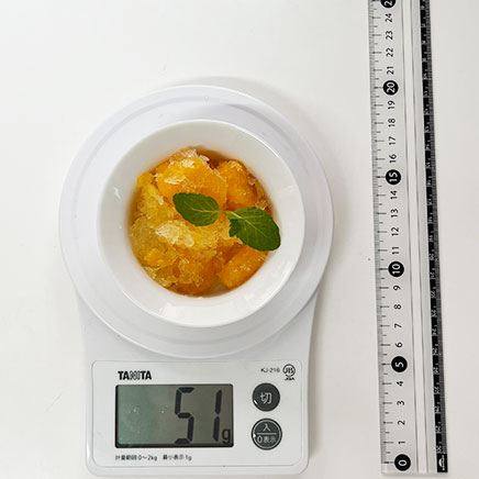 小鉢1杯分のみかん缶詰のシャーベット