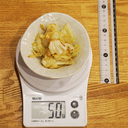 小鉢1杯分のキャベツのソテー