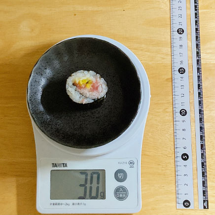 1切れ分のとろたく巻き