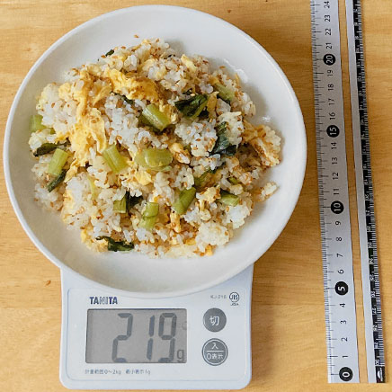 中皿1皿・小盛りの野沢菜チャーハン