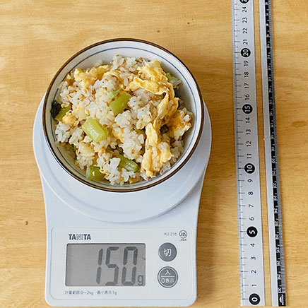 茶碗1杯分・半人前の野沢菜チャーハン