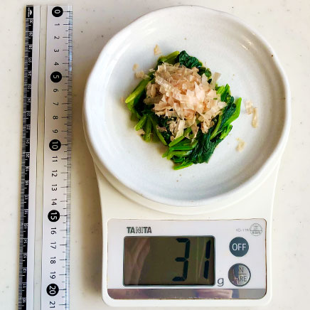 小皿1皿分のルッコラのおひたし