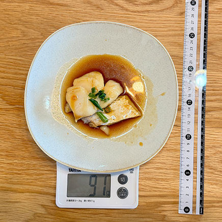 大皿1皿・1人前のタラの照り焼き