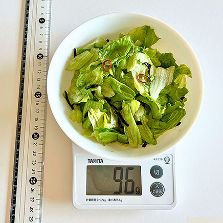 中皿1皿・1人前のレタスの浅漬け