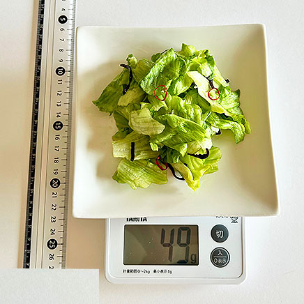 中皿1皿・半人前のレタスの浅漬け