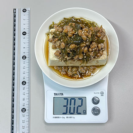 豆腐1丁分のめかぶ納豆豆腐