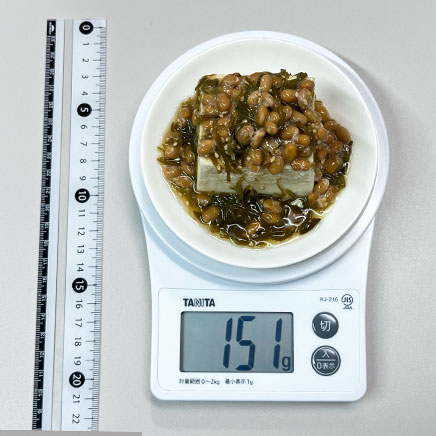 豆腐半丁分のめかぶ納豆豆腐