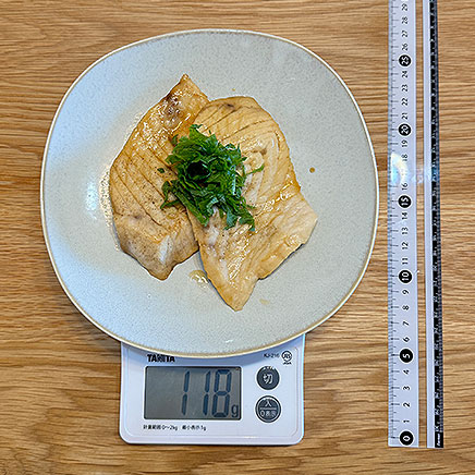 2切れ分のメカジキのソテー