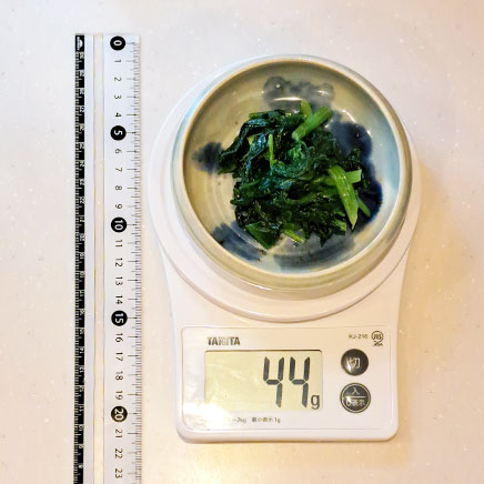 小皿1皿分のほうれん草のソテー