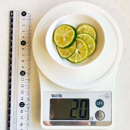 1人前のすだちおろしそばに使ったすだち