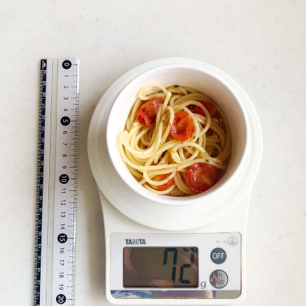 小椀1杯分のミニトマトのペペロンチーノ