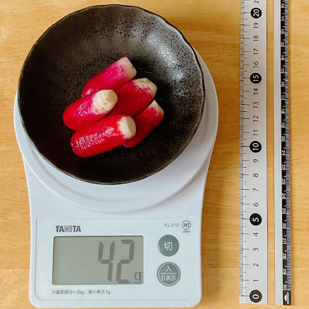 小皿1皿分の二十日大根の漬物