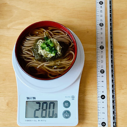 御椀1杯分のとろろ昆布そば