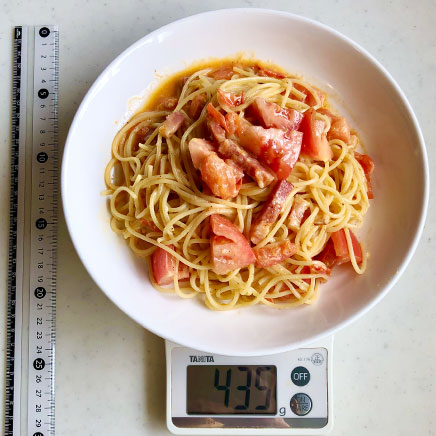 大皿1皿・1人前のトマトカルボナーラ