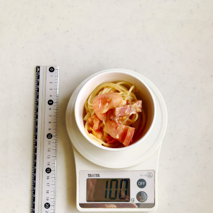 100g分のトマトカルボナーラ