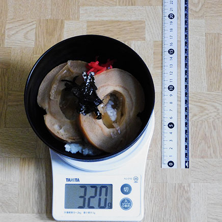 小丼1杯分のすき焼き風車麩丼