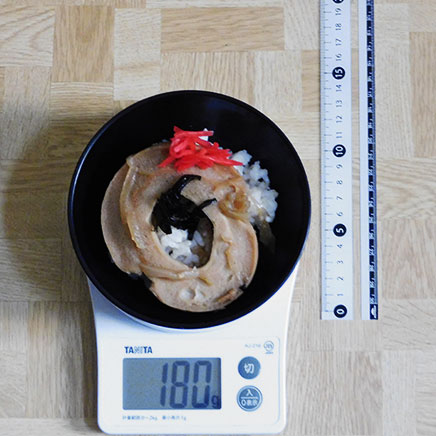 大きめ茶碗1杯分のすき焼き風車麩丼