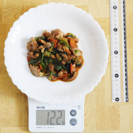 大皿1人分のサラダ菜の炒め物