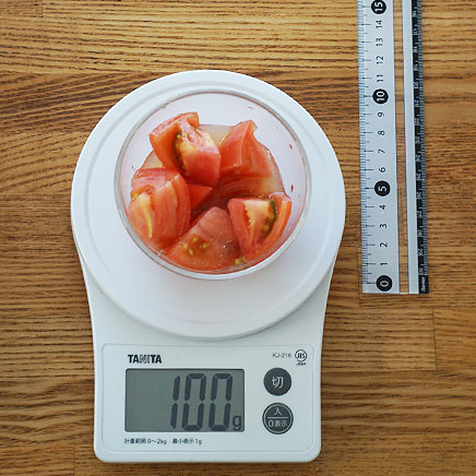 100g分のトマトの酢の物