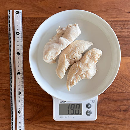 大皿1皿分の蒸しささみ