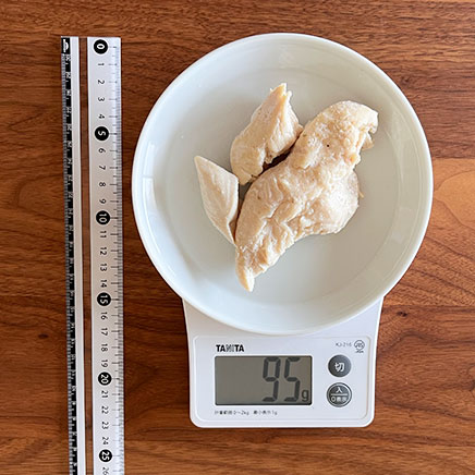 中皿1皿分の蒸しささみ