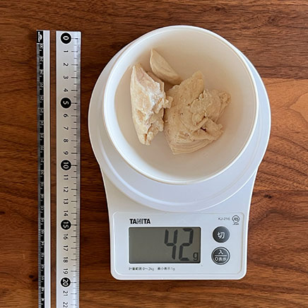 小皿1皿分の蒸しささみ