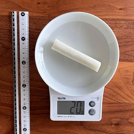 汁椀1杯分のわかめとねぎの味噌汁に使ったネギ