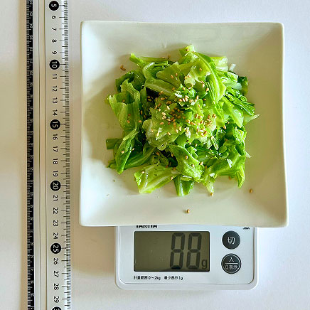 中皿1皿分のキャベツのナムル