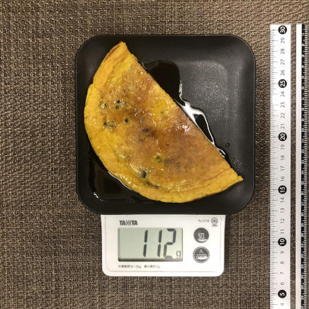 1/2枚分のかぼちゃのホットケーキ
