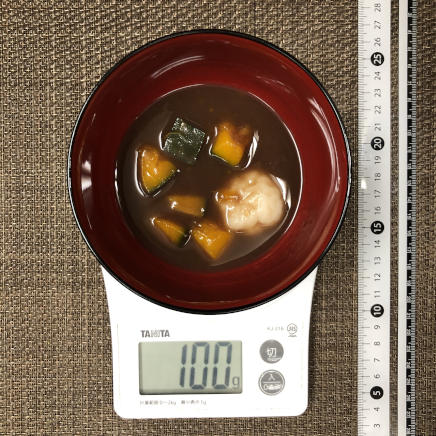 100g分のかぼちゃ汁粉