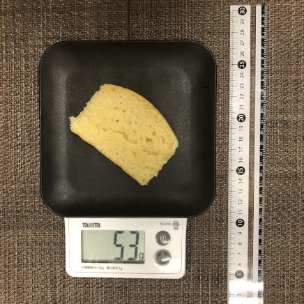 18cmパウンドケーキ型1/8個分の豆腐ケーキ