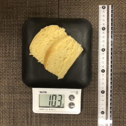 18cmパウンドケーキ型2/8個分の豆腐ケーキ