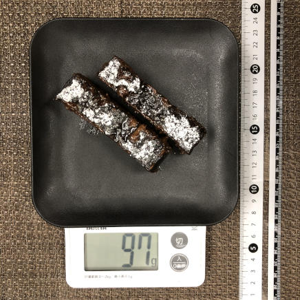 18cmパウンドケーキ型2/8個分の豆腐ブラウニー