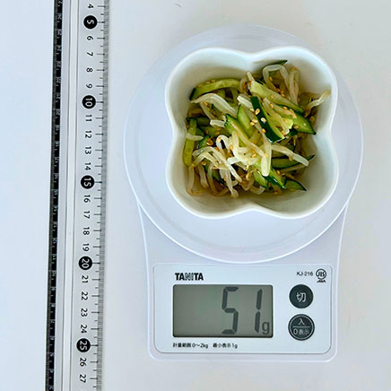 小鉢1杯分のもやしときゅうりのナムル