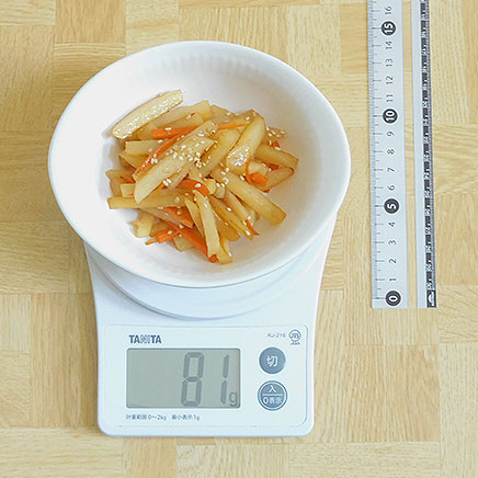 小皿1皿分のヤーコンのきんぴら