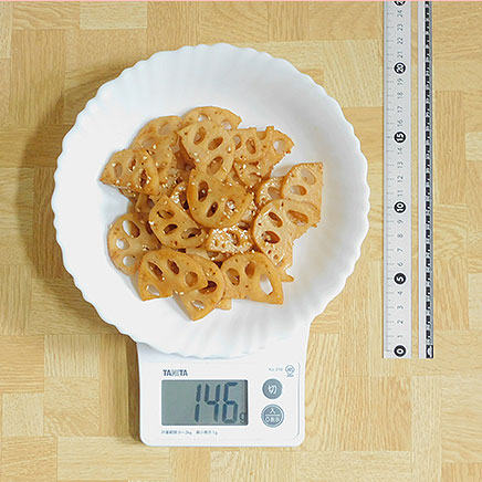 大皿1皿分のれんこんの甘辛煮