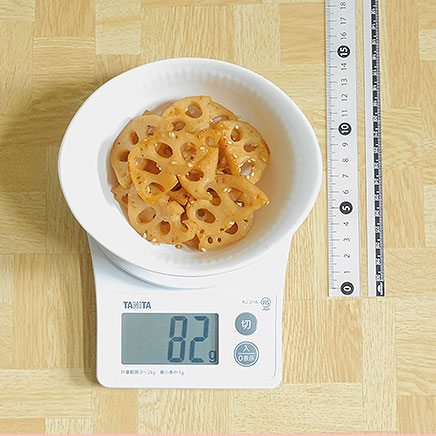 小皿1皿分のれんこんの甘辛煮