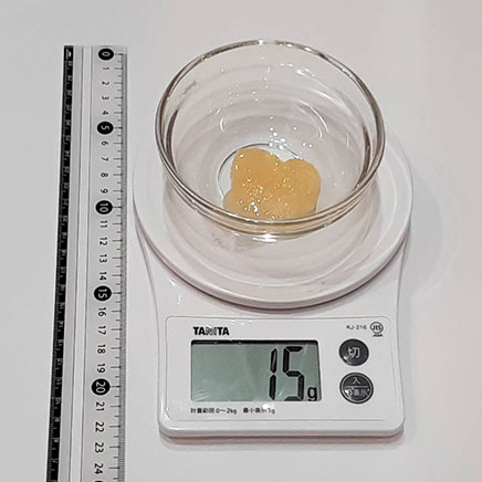 葛粉プリンに使用したはちみつ15g