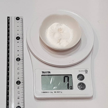 葛粉プリンに使用した葛粉7g