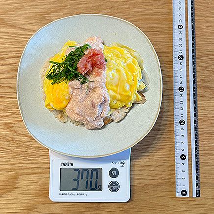 大皿1皿分の明太子オムライス