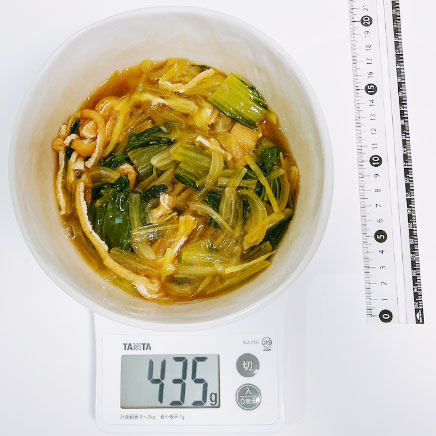 中鉢1杯分のチンゲン菜の煮浸し