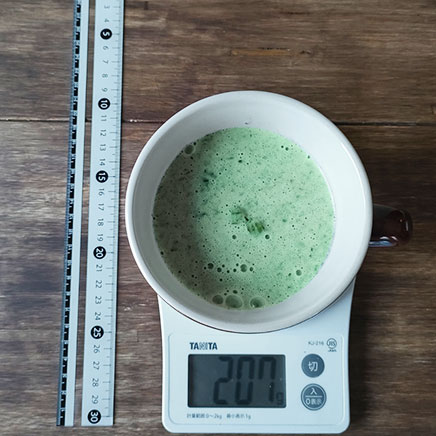 スープカップ１杯分のバジルスープ