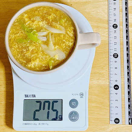スープカップ1杯分の葛粉のスープ