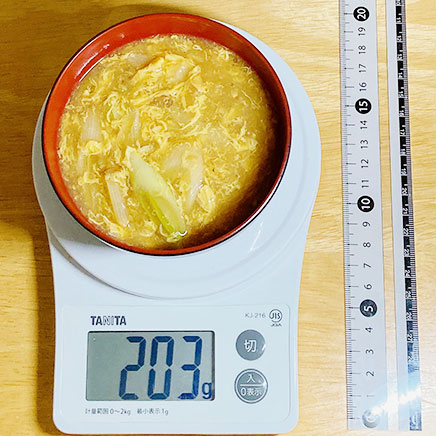 お椀1杯分の葛粉のスープ