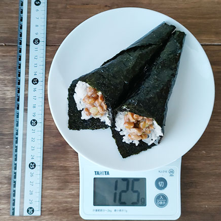 2本分の納豆手巻き寿司