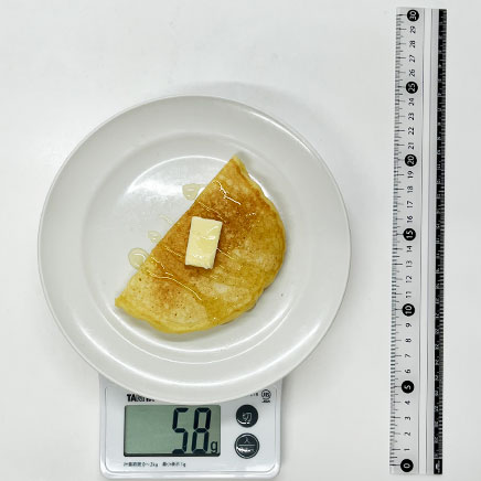 1/2枚分の豆腐ホットケーキ