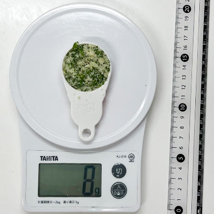 大さじ1杯分のパセリチーズ