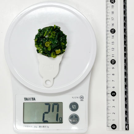 大さじ1杯分のモロヘイヤソース