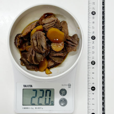 中鉢1杯分の砂肝の煮物