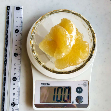 100g分のはっさくのはちみつ漬け